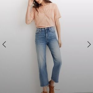 NWOT Madewell Slim Wide-Leg Crop Jeans, Reggie
